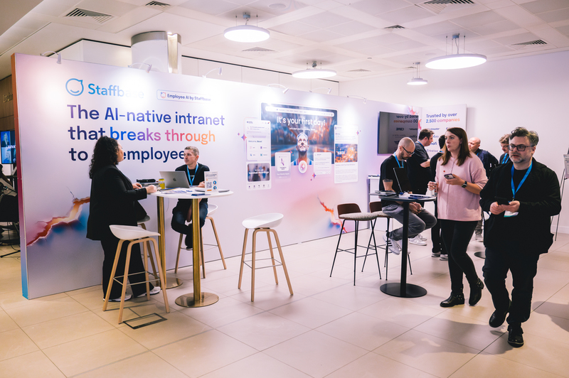 Staffbase's Booth at the Gallagher Digital Experience Summit 2025 in the UK.